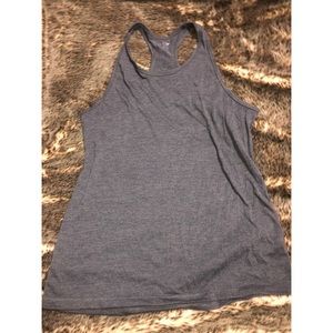 Grey Open Back Workout Top